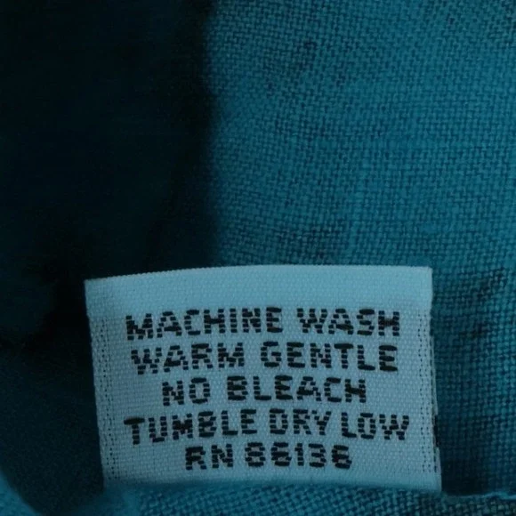 Bryn Walker Teal Black Tie‎ Dye Linen Tunic Dress Lagenlook Boho USA Size S - Picture 8 of 9